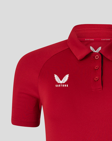 WOMENS 25/26 PRESENTATION POLY POLO - RHYTHMIC RED