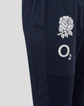 Navy drill pants thigh area showing white rose crest above the O2 logo