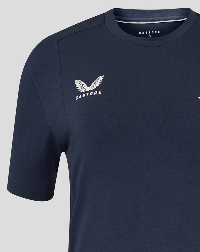 Back view of navy England Rugby Travel Short Sleeve Tee