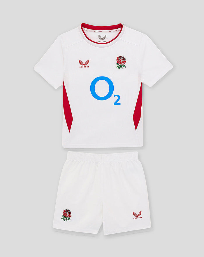 Infant’s England Rugby 25/26 Short Sleeve Home Kit – Brilliant White