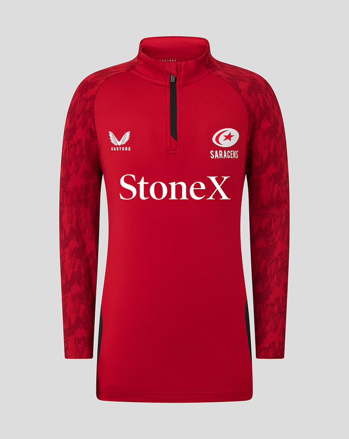 Junior 25/26 Training Quarter Zip Top - Rhythmic Red