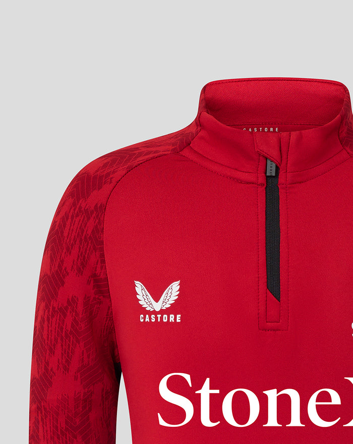 Junior 25/26 Training Quarter Zip Top - Rhythmic Red