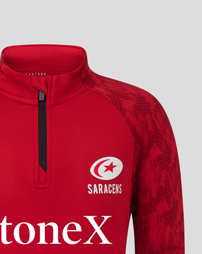 Junior 25/26 Training Quarter Zip Top - Rhythmic Red