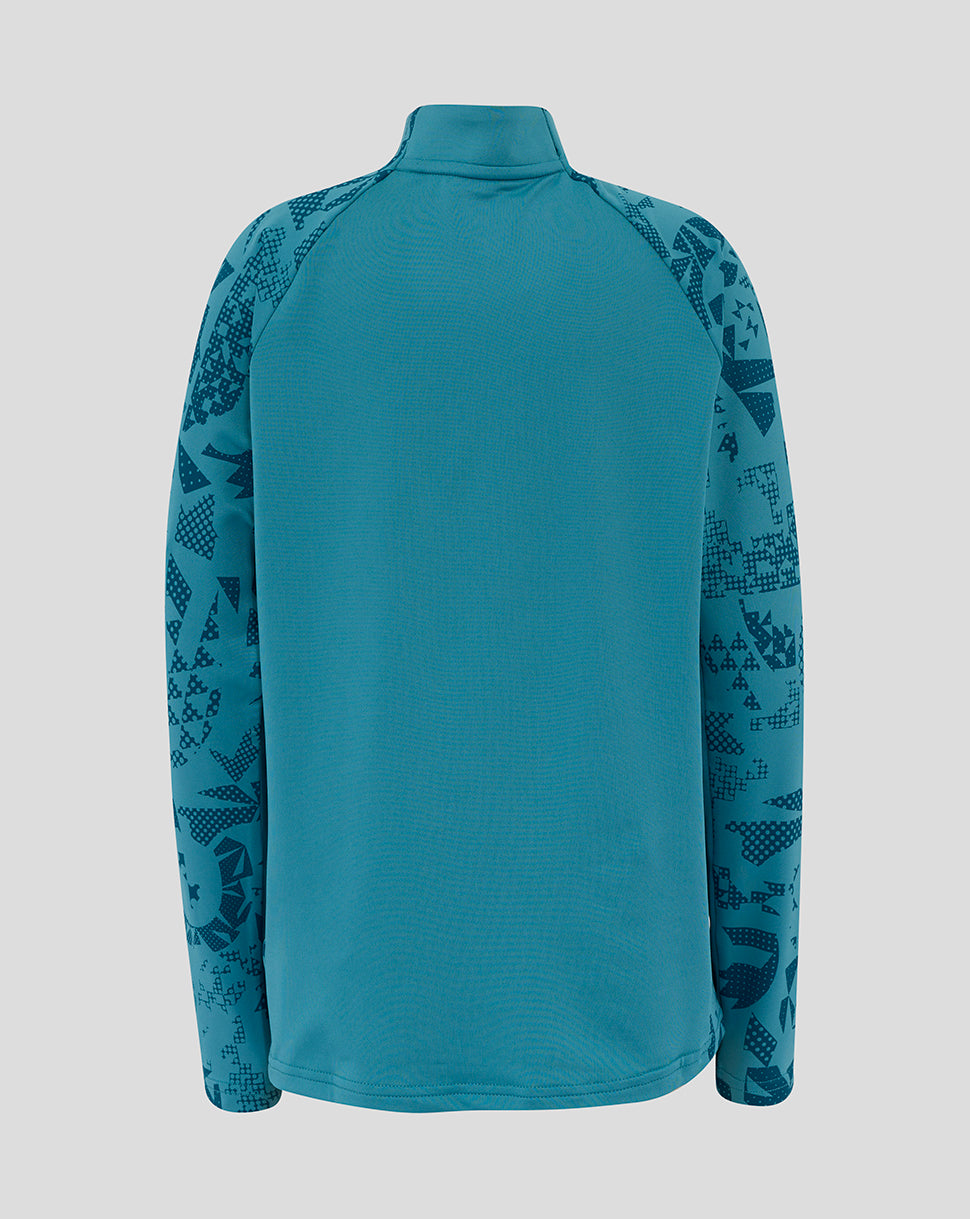 Junior England Rugby 25/26 Performance Midlayer Top - Storm Blue
