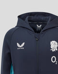 Junior England Rugby 25/26 Performance Full Zip Hoodie - Inkwell