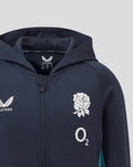 Junior England Rugby 25/26 Performance Full Zip Hoodie - Inkwell