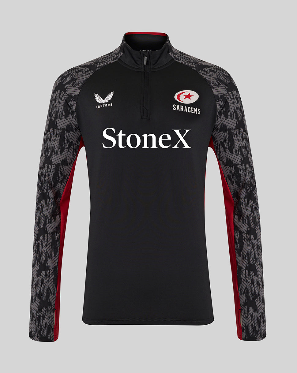 MEN'S 25/26 TRAINING QUARTER ZIP - CAVIAR