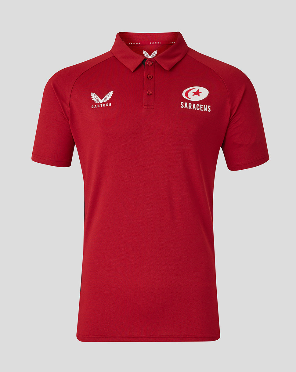 MENS 25/26 PRESENTATION POLY POLO - RHYTHMIC RED