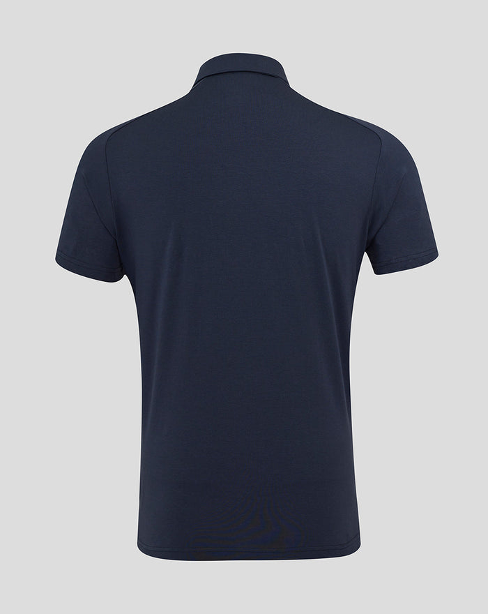 Men's England Rugby 25/26 Travel Short Sleeve Polo - Inkwell