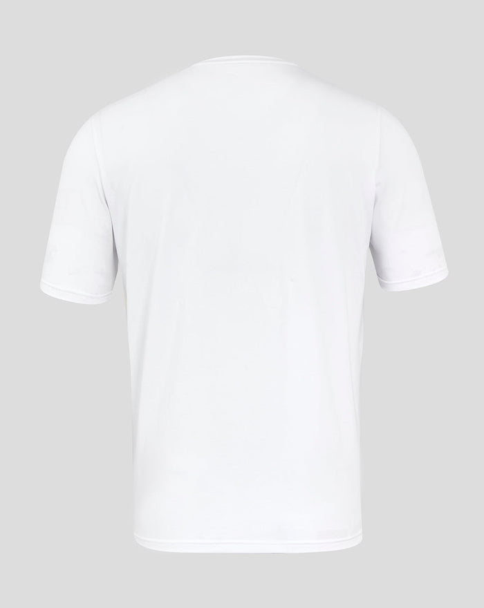 Back view of the white England Rugby Travel Short Sleeve Tee