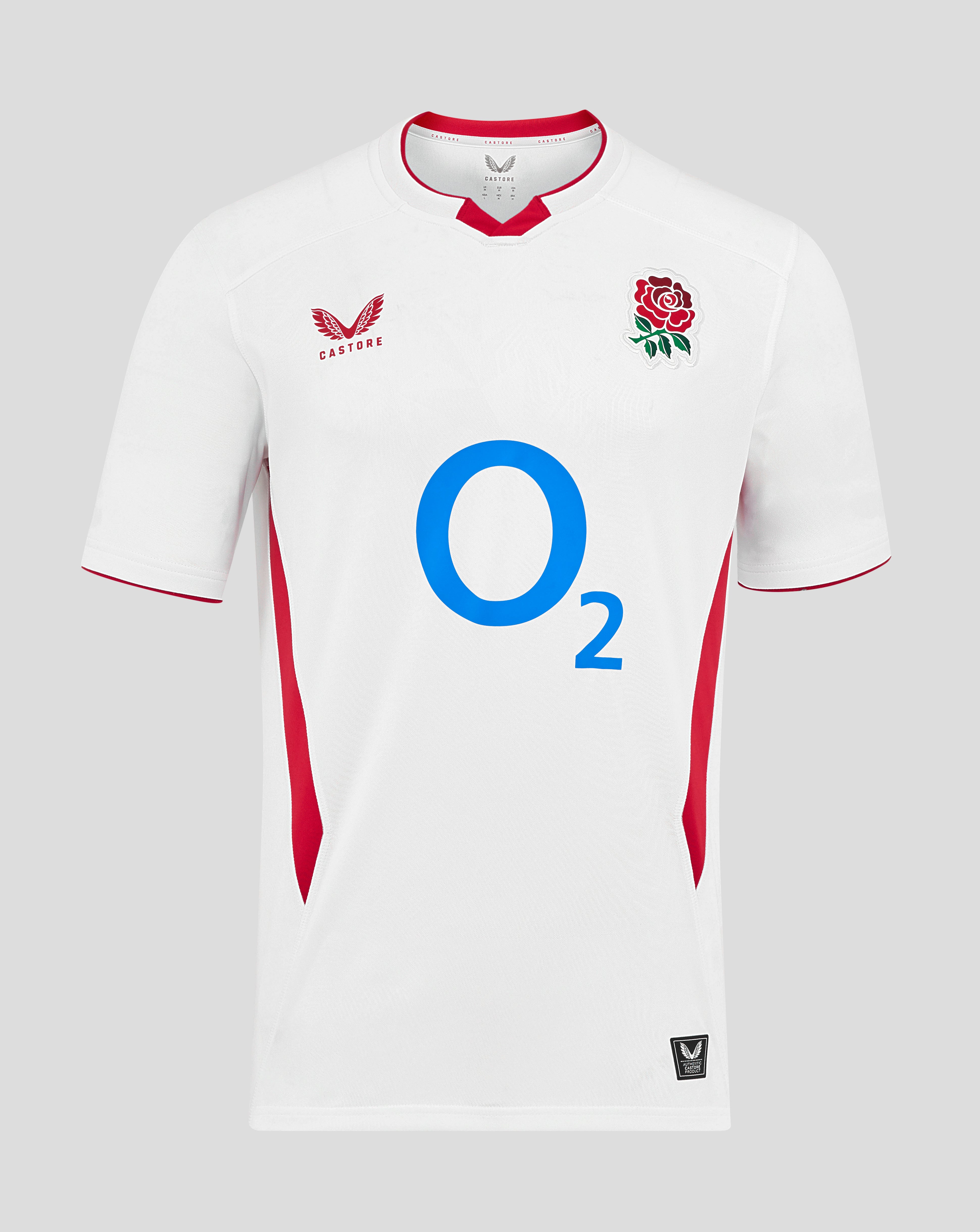 Men’s England Rugby 25/26 Home Short Sleeve Shirt – Brilliant White