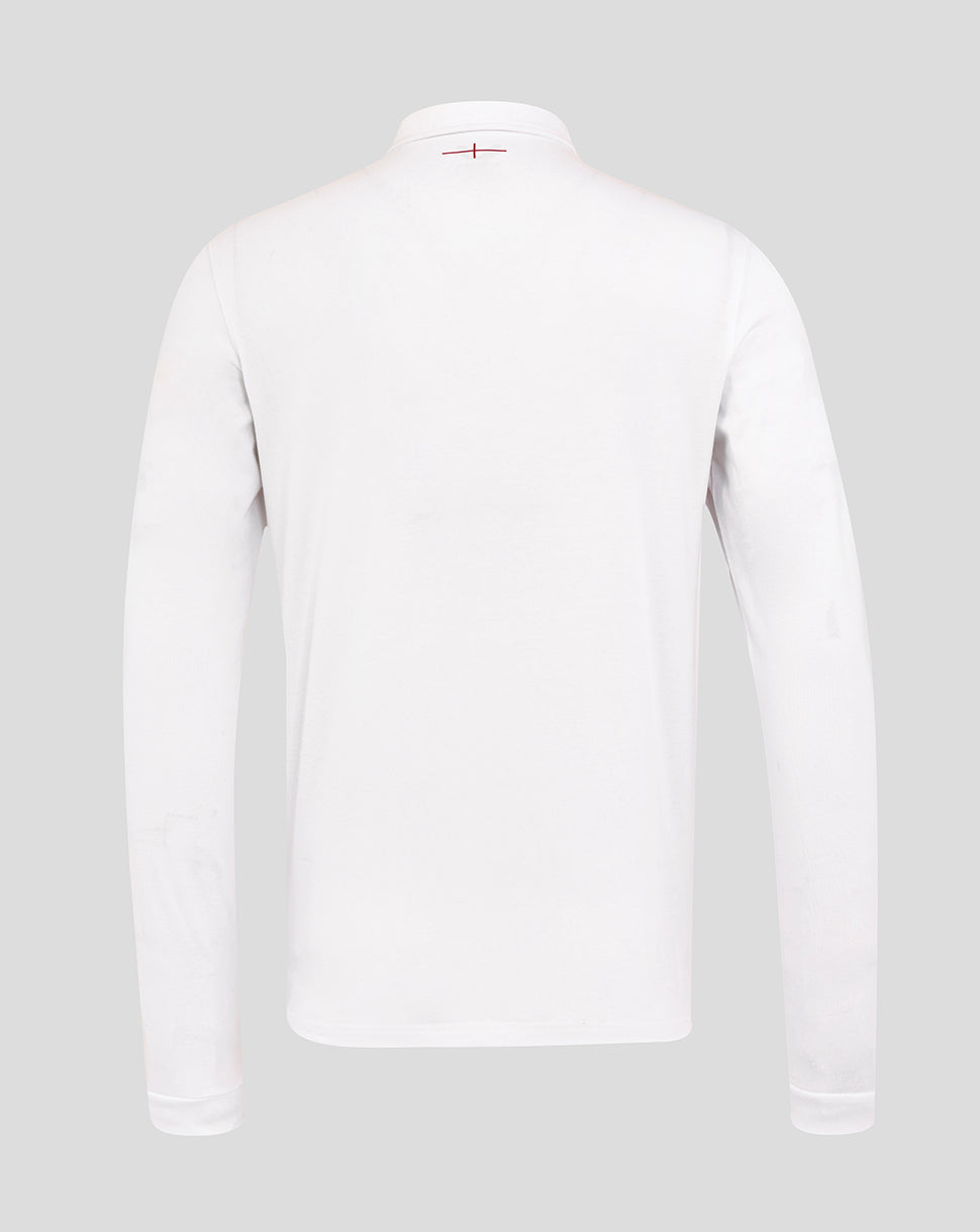 Men’s England Rugby 25/26 Home Classic Long Sleeve Shirt – Brilliant White