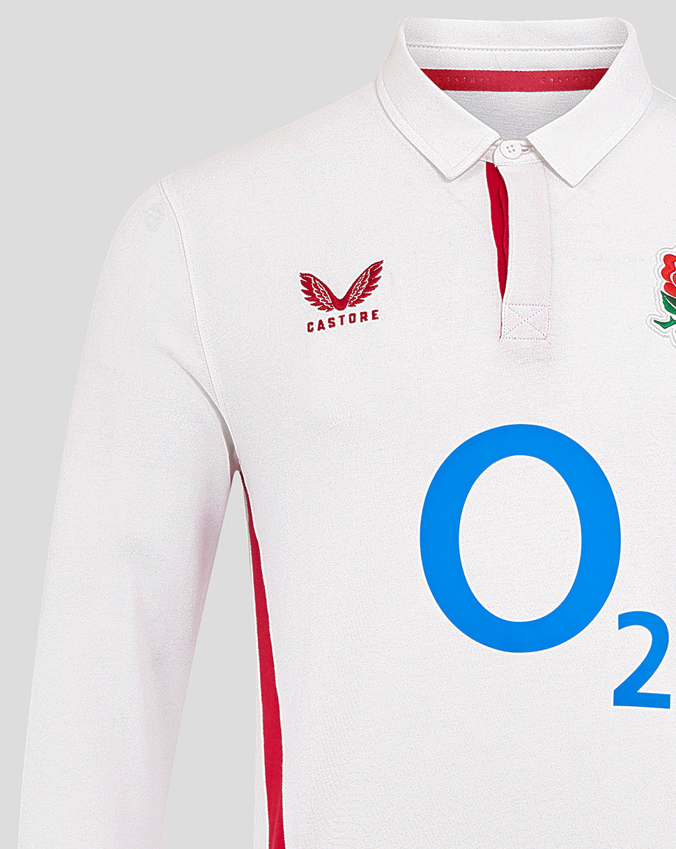 Men’s England Rugby 25/26 Home Classic Long Sleeve Shirt – Brilliant White