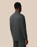 Back view of FLEX 1/4 ZIP SWEATSHIRT in dark gray on a male model