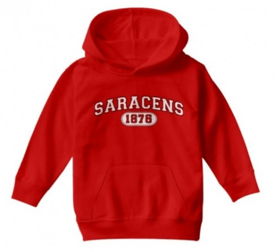 Saracens 1876 Collegiate Logo, Kid's Hooded Sweats