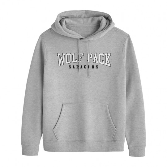 Saracens Wolf Pack Collegiate Logo, Hooded 