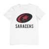 Saracens Distressed Black Logo, Men's T-Shirt