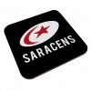 Saracens Bold White Logo, Coaster