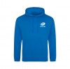 Unisex Sapphire Blue Hoodie with white logo