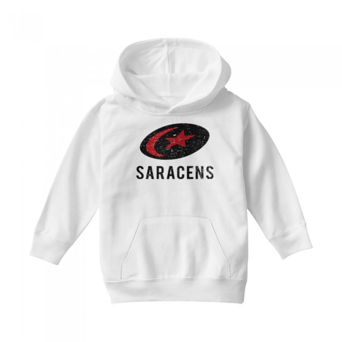 Saracens Distressed Black Logo, Kid's Hooded Sweat