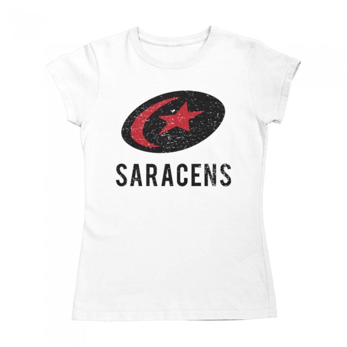 Saracens Distressed Black Logo, Women's T-Shirt