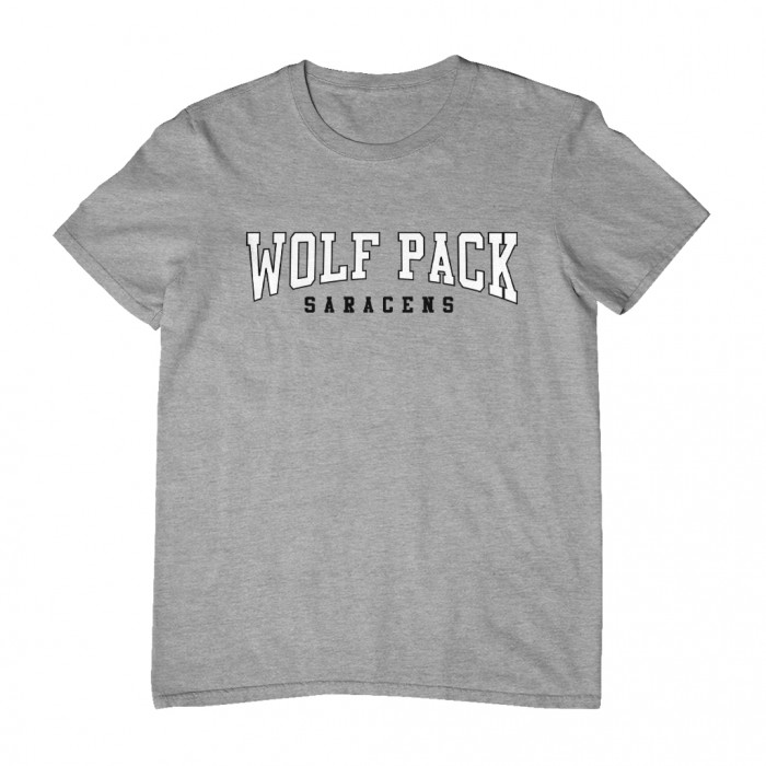 Saracens Wolf Pack Collegiate Logo, Men's T-Shirt