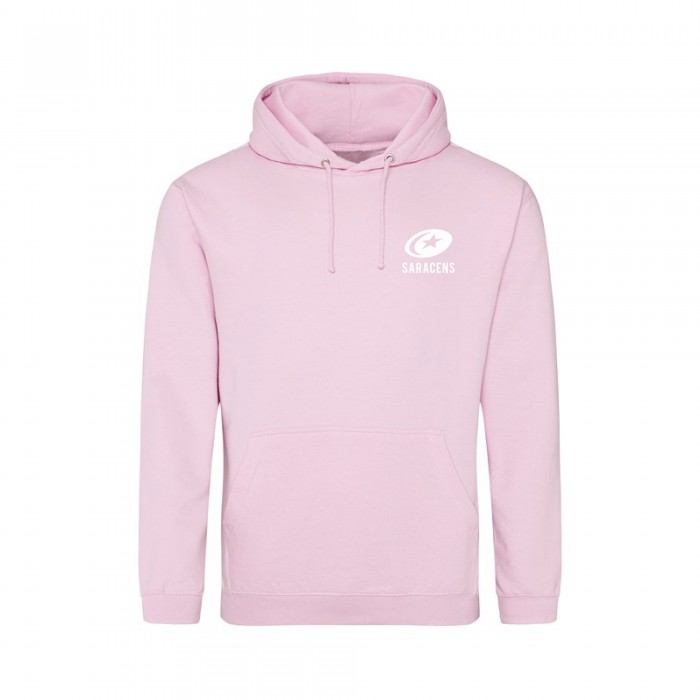Unisex Baby Pink Hoodie with white logo