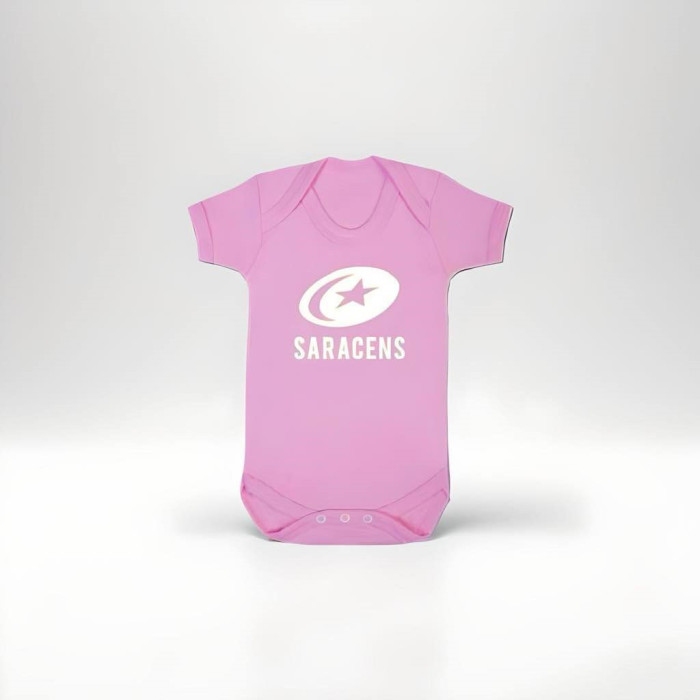 Saracens Short Sleeve Babysuit Pink